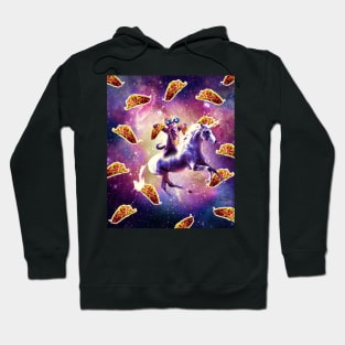 Thug Space Cat On Unicorn With Taco Hoodie